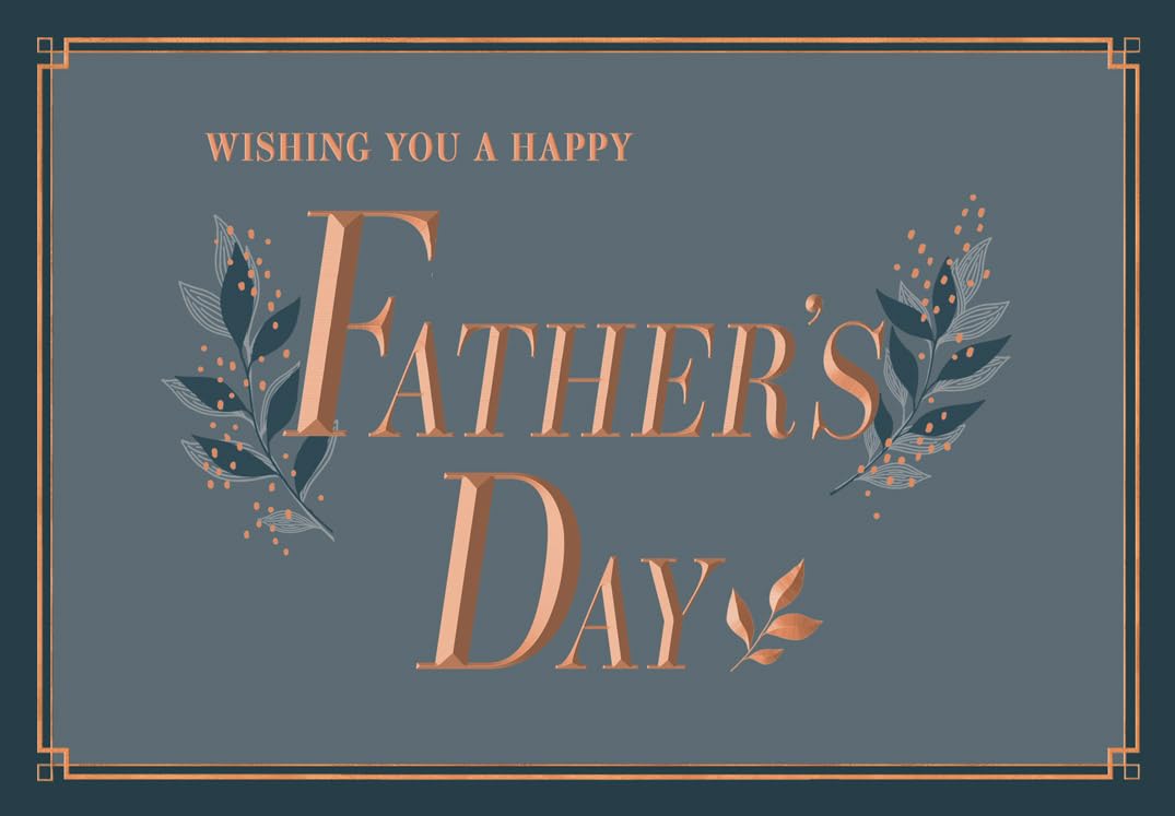 Piccadilly Greetings Father's Day Card, Wishing you A Happy Father's Day - 9 x 6 inches