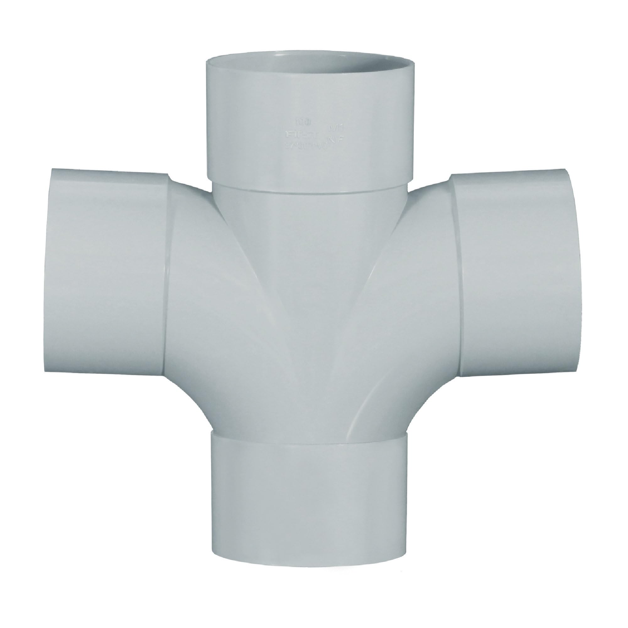 First Plast - Raccord PVC évacuation First Plast - Culotte PVC Double Parallèle 87°30 Femelle Femelle Ø100 FIRST-PLAST