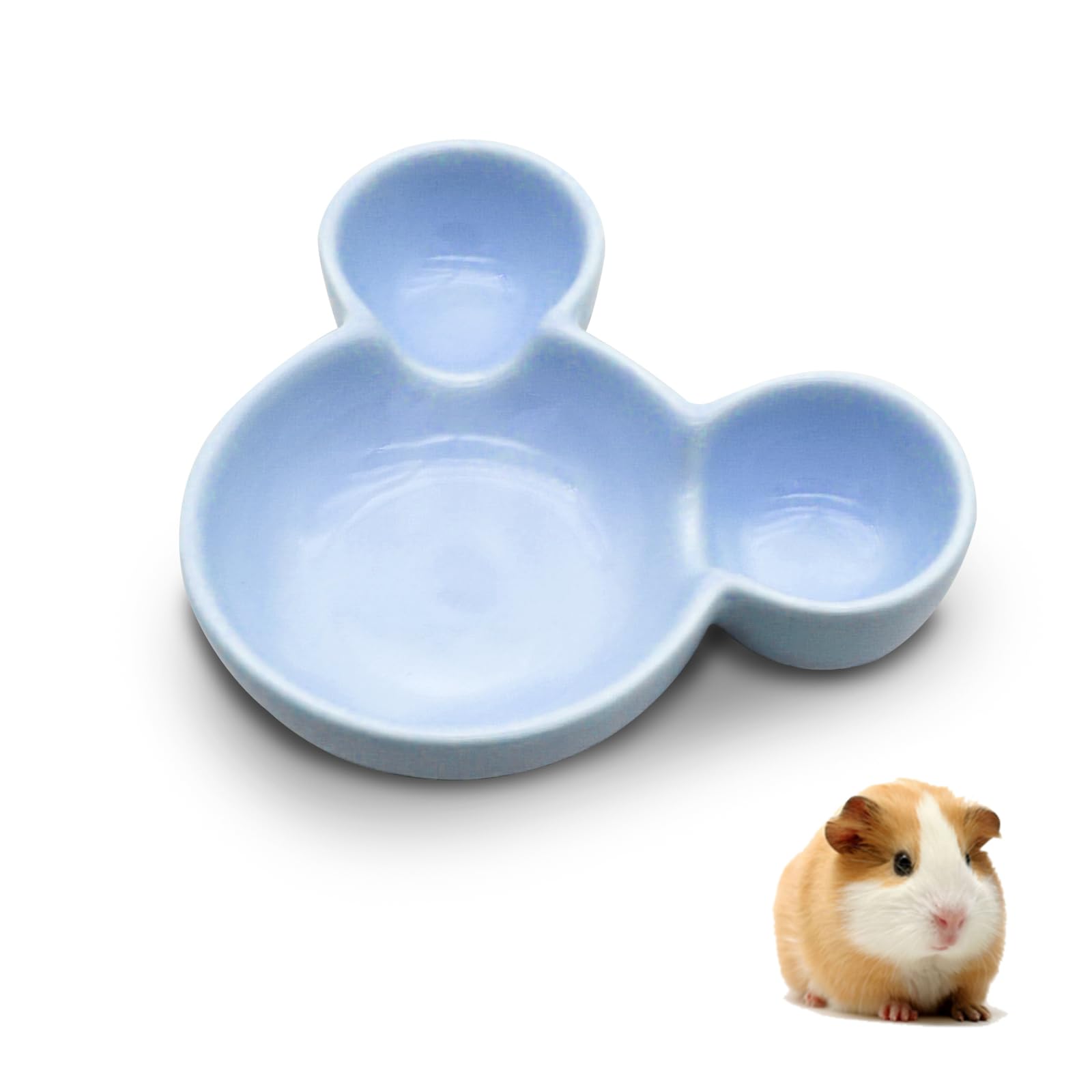 LuckyOpt Hamster Food Bowl, Cute Mouse Shape Ceramic Hamster Water Bowl Easy to Clean, Guinea Pig Bowl Feeding Dish for Small Animals, Hedgehog, Squirrels, Rodents, Sugar Glider (Purple)