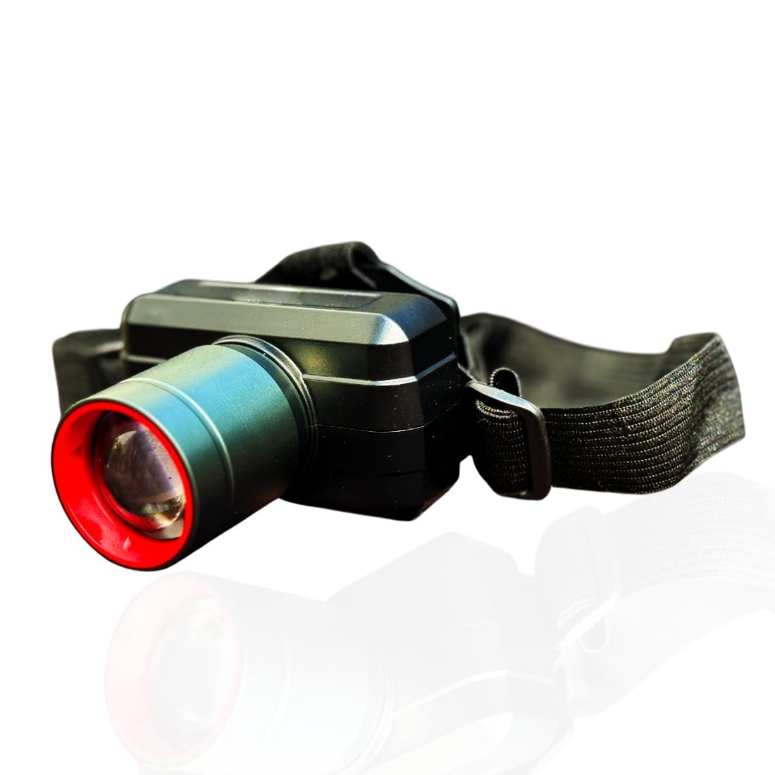 RBD ROCKLIGHT Headlight Torch RBD-109 Rechargeable LED Headlamp with 90° Adjustable Angle 1200mAh Lithium Battery Type-C Fast Charging Telescopic Zoom Light for Camping Farming Hiking