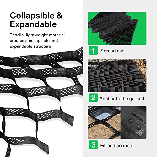 Image of VIVOSUN 3'' Depth Ground Grid, 9x17 ft, High-Density HDPE Geo Cell