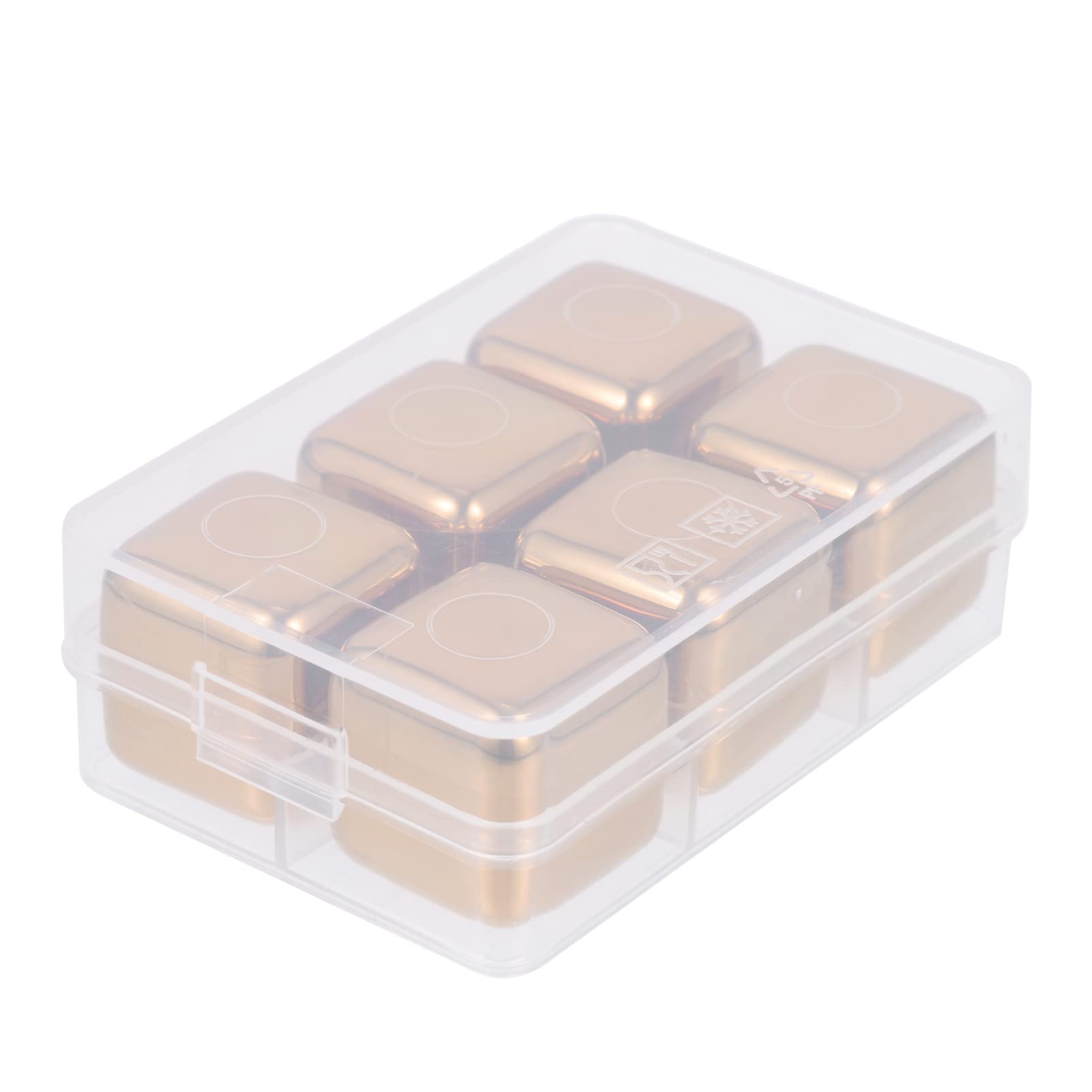 CALLARON 1 Set Stainless Steel Ice Pellets Whiskey Stones Ice Rocks Ice Cubes Reusable Beverage Stainless Steel Ice Cube Household Whiskey Ice Cube Washable Vodka Plastic