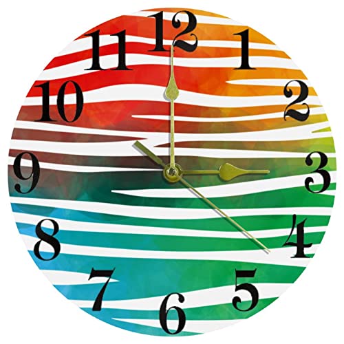 Horloge murale colorée léopard 25,4 cm pour une maison joyeuse - 2