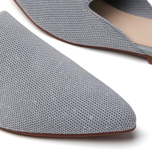 Image of Tilocow Knit Mules Office Slip on Loafers Business Casual Flats for Women
