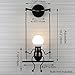 SOUTHPO Wall Light Fixtures Indoor Creative LED Lights for Bedroom Cartoon Little People Swing Wall Lamp Mini Doll Adjustable Wall Sconces Lighting Decor Gift Metal Bedside Lamps Modern 1×E26 (Black)