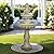 SunJet 42.5” High 3-Tiers Modern Concrete Outdoor Water Fountain - Round Large Outdoor Fountains and Waterfalls for Garden, Patio, Yard, and Deck Decor, Featuring Natural Stone Look