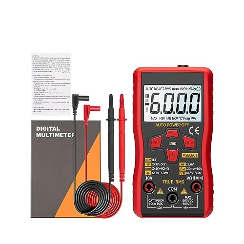 充電式デジタルマルチメータプロフェッショナル電圧テスター AC/DC 電圧計タッチスクリーン電流テスター電気技師ツール(M118A red)