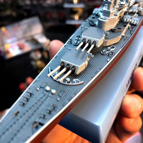 Model Ship Model Die-Cast Battleship Model 1:1000 Battleship Warships Naval Vessels For The Washington BB-56 Battleship Alloy Miniature Decorative Static Finished Ship Model Adult Collection Office De - Image 4