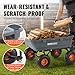 VEVOR 800lbs Poly Garden Dump Cart, Heavy Duty Wheelbarrow Yard Carts Wagons with 10in Tires, 180°Rotating Handle, Steel Frame and Quick Release System