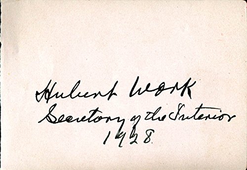 Hubert Work - Signature 1928