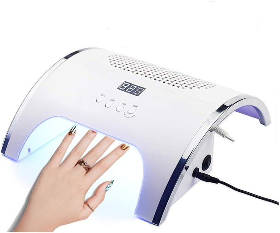 80W 2-in-1 LED Nail Lamp & Nail Dust Collector Machine 36 LEDs Nail Dryer Manicure with Two Powerful Fan Nail Dust Suction