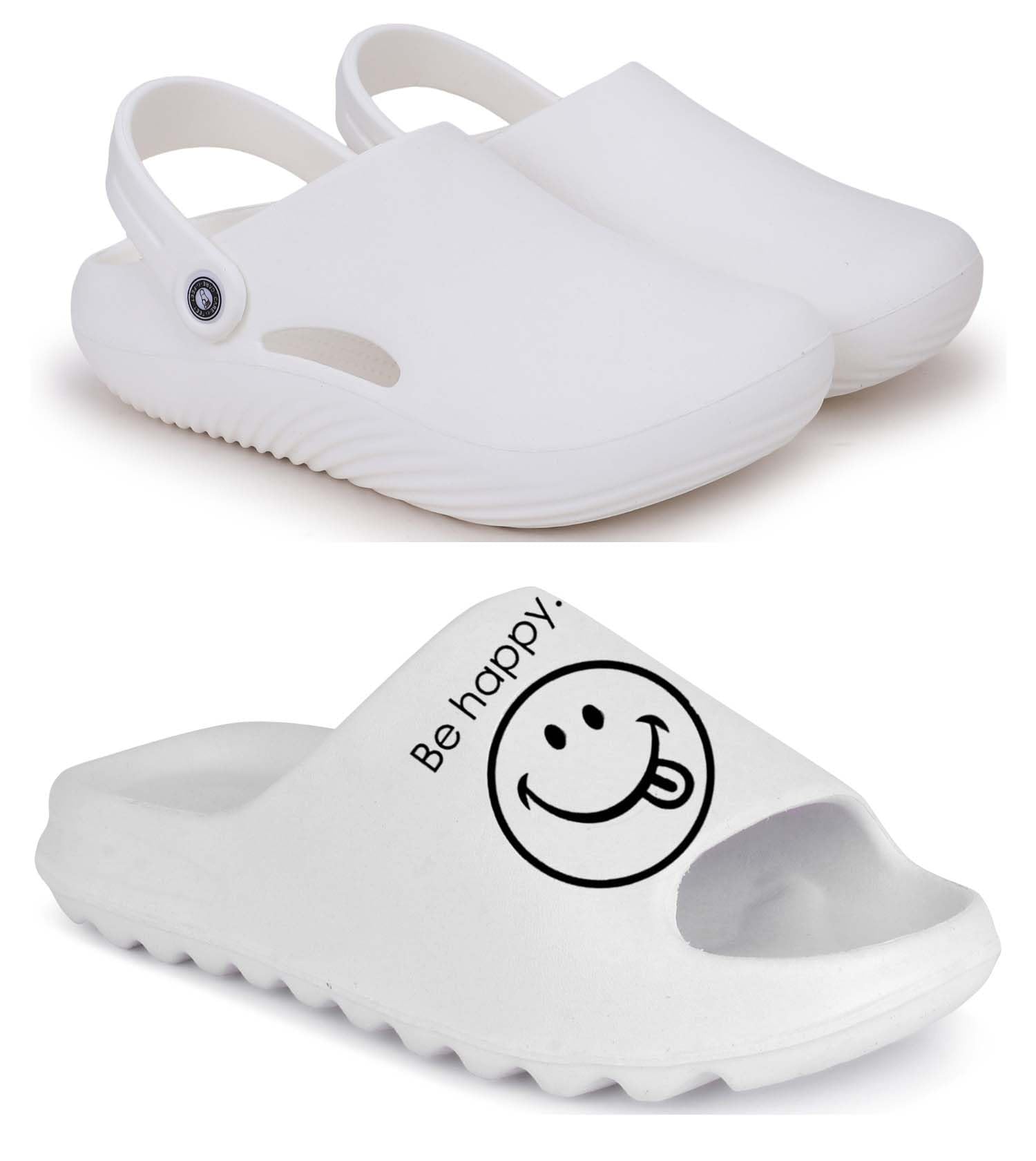 Combo Pack of 2 Slipper/Flip Flops/Slides/Clogs/Sandals for Men (Cl-800 Vs YEE-Besmiley & Superstar)-image-25