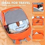 ZOMAKE Lightweight Packable Backpack 30L, Foldable Hiking Backpacks Water Resistant Compact Folding Daypack for Travel(Orange) - Image 4