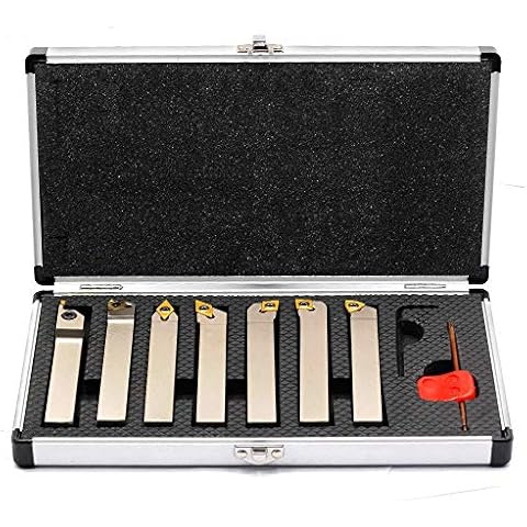 OSCARBIDE 5/8"Shank Indexable Lathe Turning Tool Holder 7 Pieces/Set Cover
