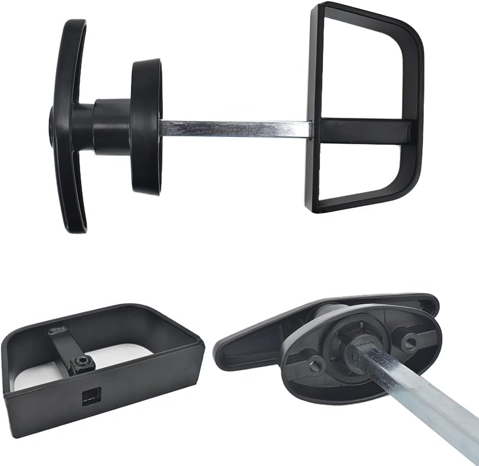 Black Garage Door Lock, THandle Lock kit Shed Door Lock with 2 Keys, 2