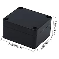 Vista 2 de Zulkit. - Caja de plástico impermeable ABS IP65. - Caja de derivación eléctrica - color negro.