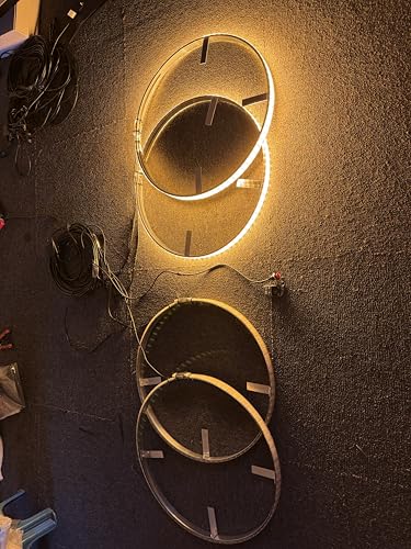 4PCS 17.5 inch 3-Row Amber/White Double Pure Color Switchback Turn Signal Fuction with Remote/Switch Wire Controller Led Wheel Well Lights Wheel Kit for Truck Car Offroad - Image 8