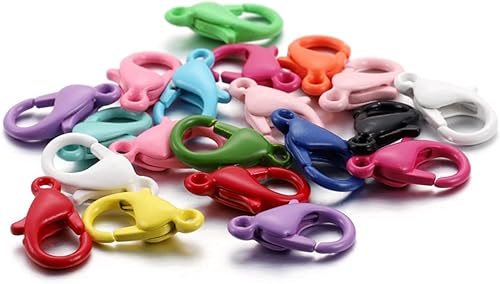 AGCFABS Paquete de 10 cierres de langosta de metal de colores, clips de presión con llaveros, para bolsa de llaveros, accesorios de fabricación de