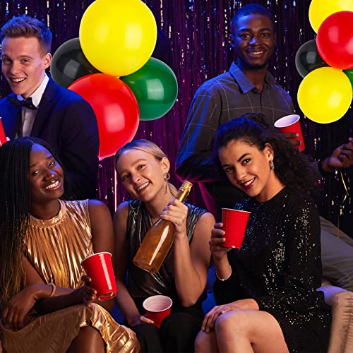 Zcysrlqin 120 Pcs Juneteenth Day Latex Balloons Black African American Festival Decorations 12 Inch Red Green Yellow Black Balloons For Freedom Day Patriotic Party Supplies Magic Theme Party Favors #TOP5