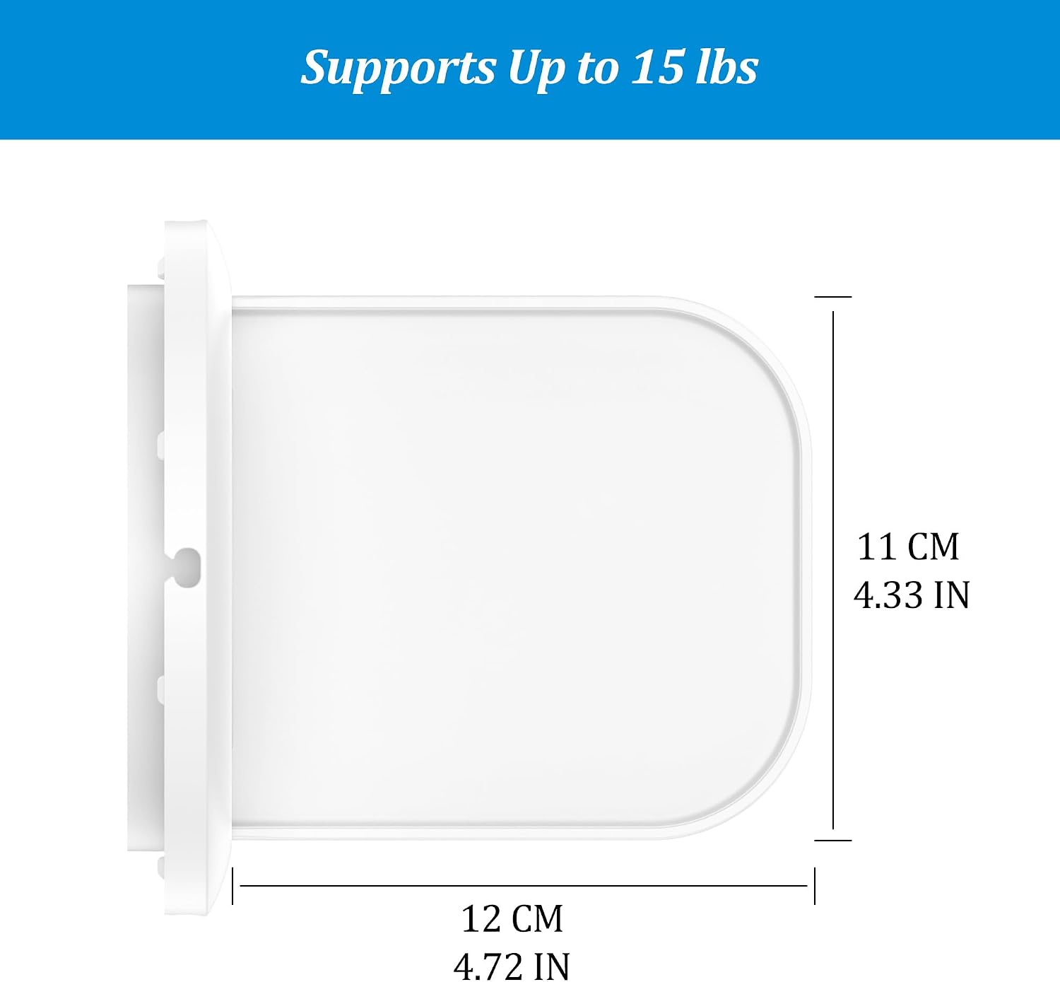 PlusAcc Wall Mount for Show 8 (2025 Release) & Show 11 & Nest WiFi - Space Saving Wall Holder Shelf Hanger for Speakers Less Than 15 lbs, Built-in Cable Management (White)