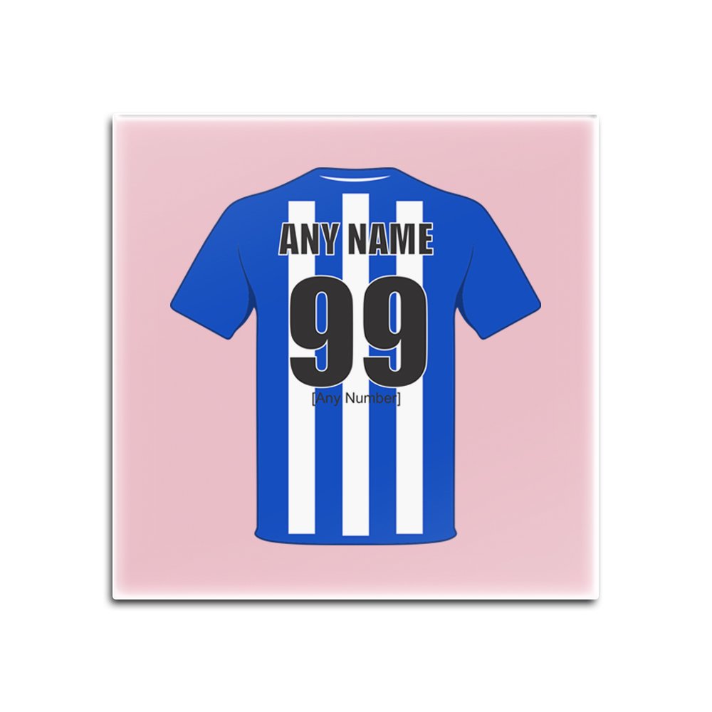 UNIGIFT Personalised Gift - Kilmarnock Square Glass Coaster (Football Club Design Theme, Colour Options) - Any Name/Message on Your Unique Mat Pad - The Killie