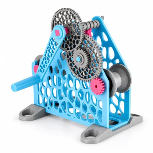 3D Printer Filament Respooler Hand Crank Winder with Auto Routing for PLA