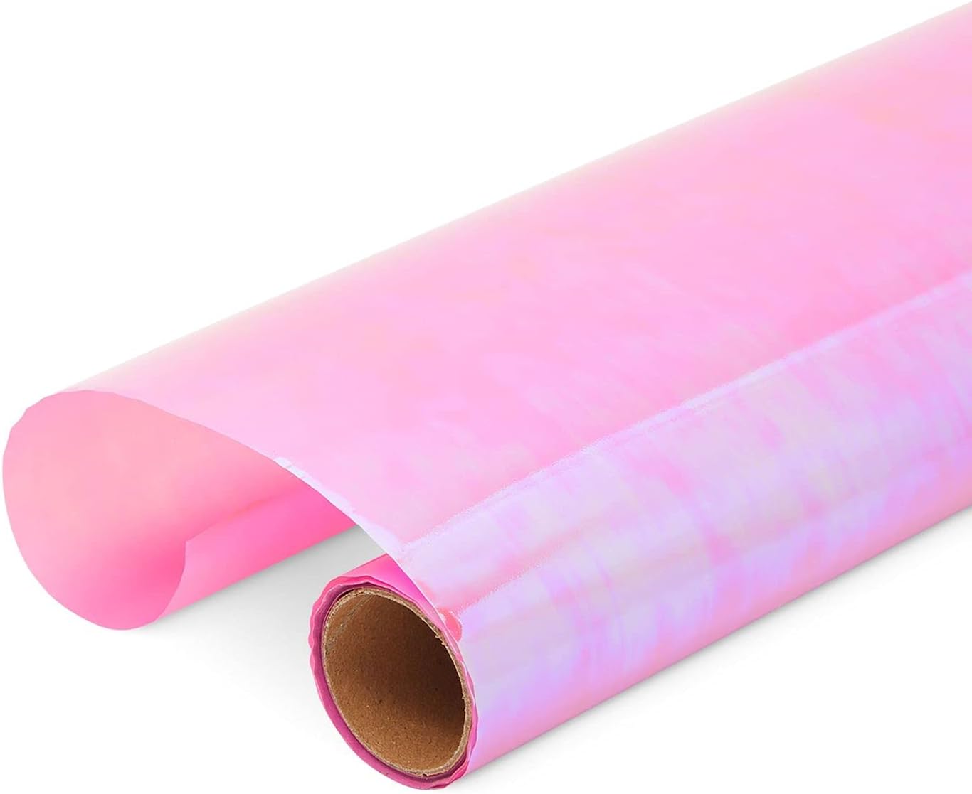 Clear Pink Cellophane Wrap Roll for Gift Wrap, Crafts, 17 Inches x 10 Feet (4 Rolls) : Health & Household