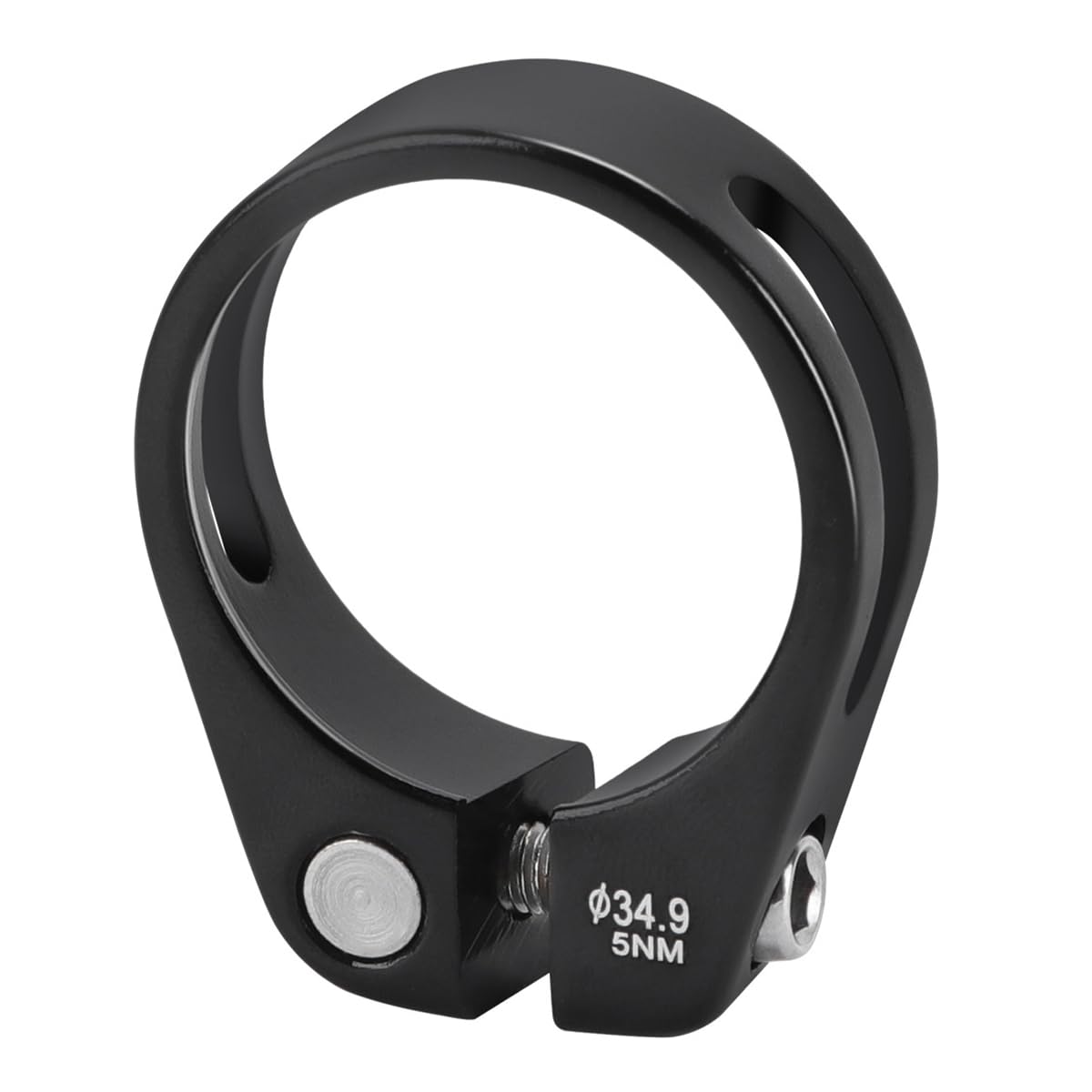 Riven Aluminum Alloy Cycling Seatpost Clamp Suitable for 30.4, 30.9, 31.6mm Bicycle Seat Tube(black)