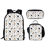 Ce sac à dos tendance est multifonctionnel. Il y a un sac à dos d'école, un sac à lungh et un sac à crayons qui peut convenir pour l'école, le shopping, les rendez-vous, les voyages, le camping, la conduite, etc. Peut être utilisé comme sac d'école, sac de tous les jours, sac à dos décontracté. Le sac à dos a des sangles réglables rembourrées qui le rendent confortable à porter.