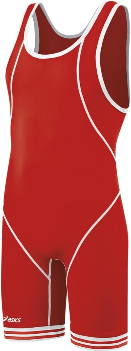 Asics Men's Snap Down Wrestling Singlet Red/White Nigeria Ubuy