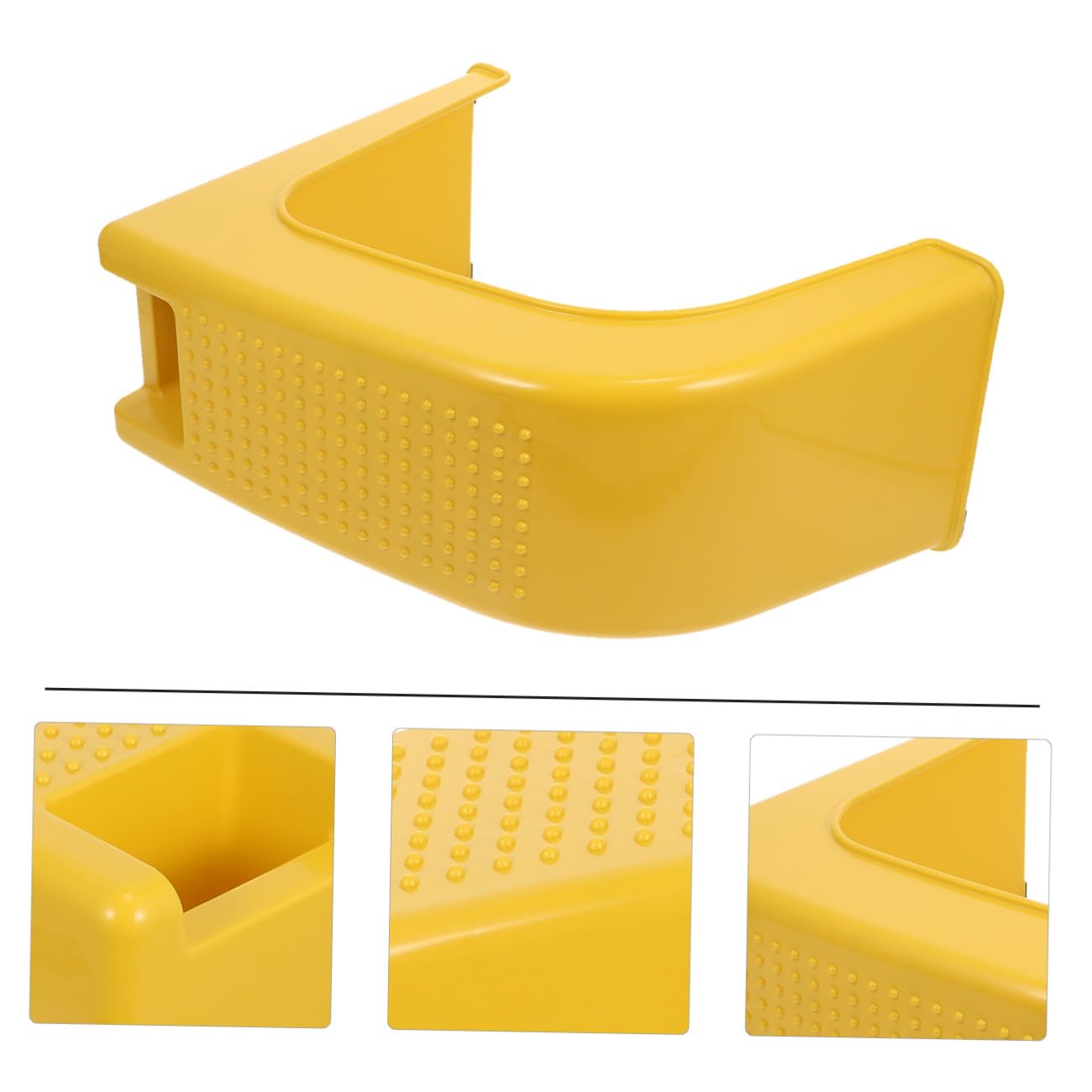 BESTYASH Sgabello Supporto Compatto in Plastica Gialla per Pedicure | Uso per Salone e Casa, Portata Stabile Base Antiscivolo, Comfort Durante la Cura del Piede