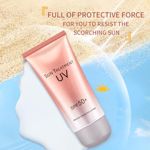 Image of Sunscreen Lotion SPF 50 PA++++ Broad Spectrum UVA /UVB Protection, Lightweight Non-Greasy, Face & Body Sun Cream for All Skin Types