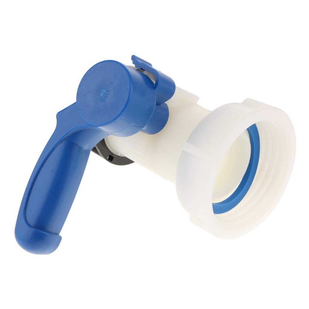 2 x 1000L Adaptador con grifo para depósito de agua de lluvia, llave de paso, entrada de 75 mm de diámetro interior
