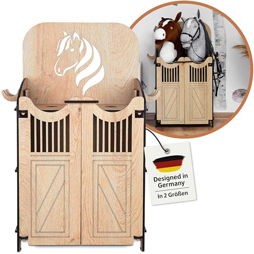 Hoofly® Hobby Horse Stall 2 Pferde – Praktische Halterung für...