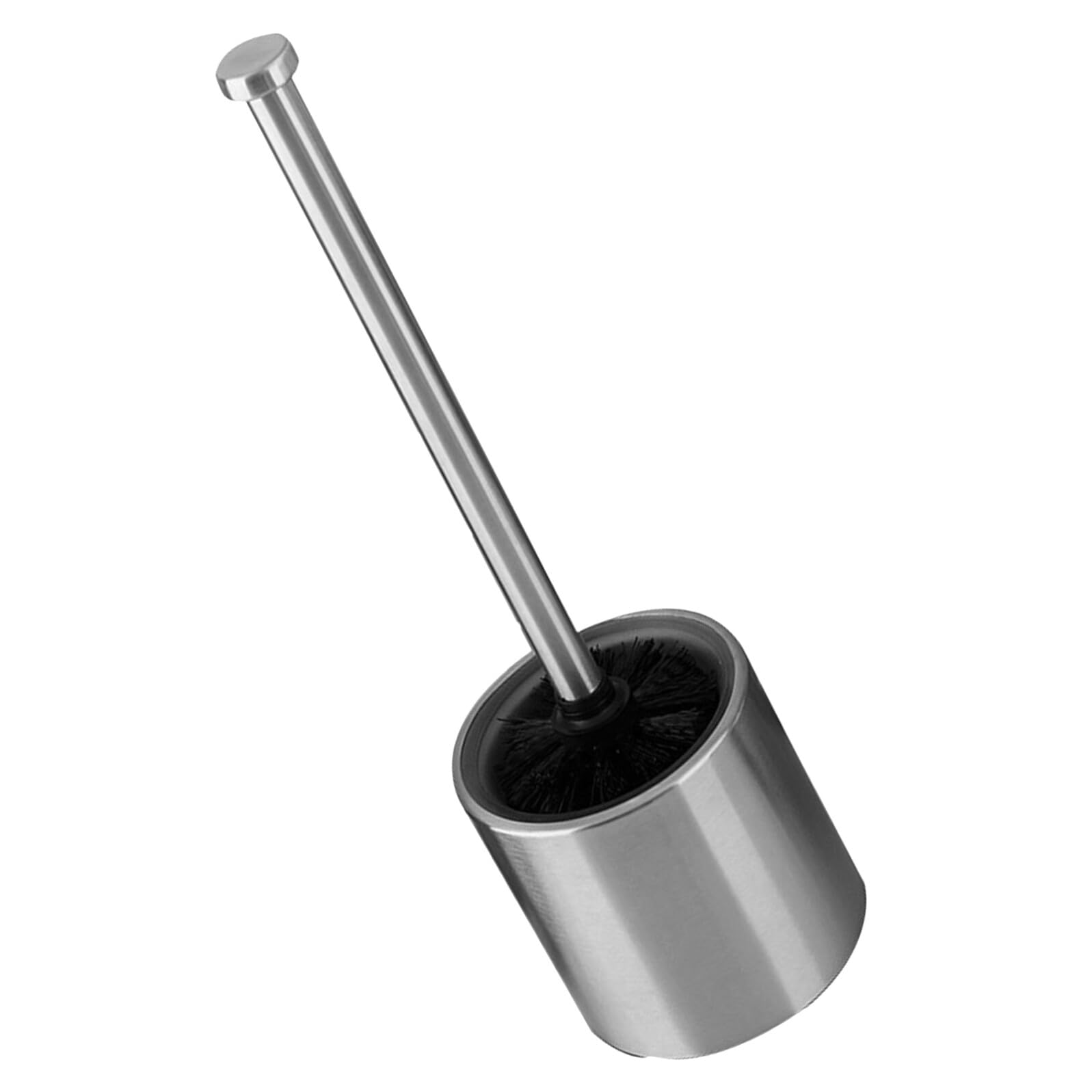 Brosse WC noire et support compact en acier pour une salle de bain épurée
