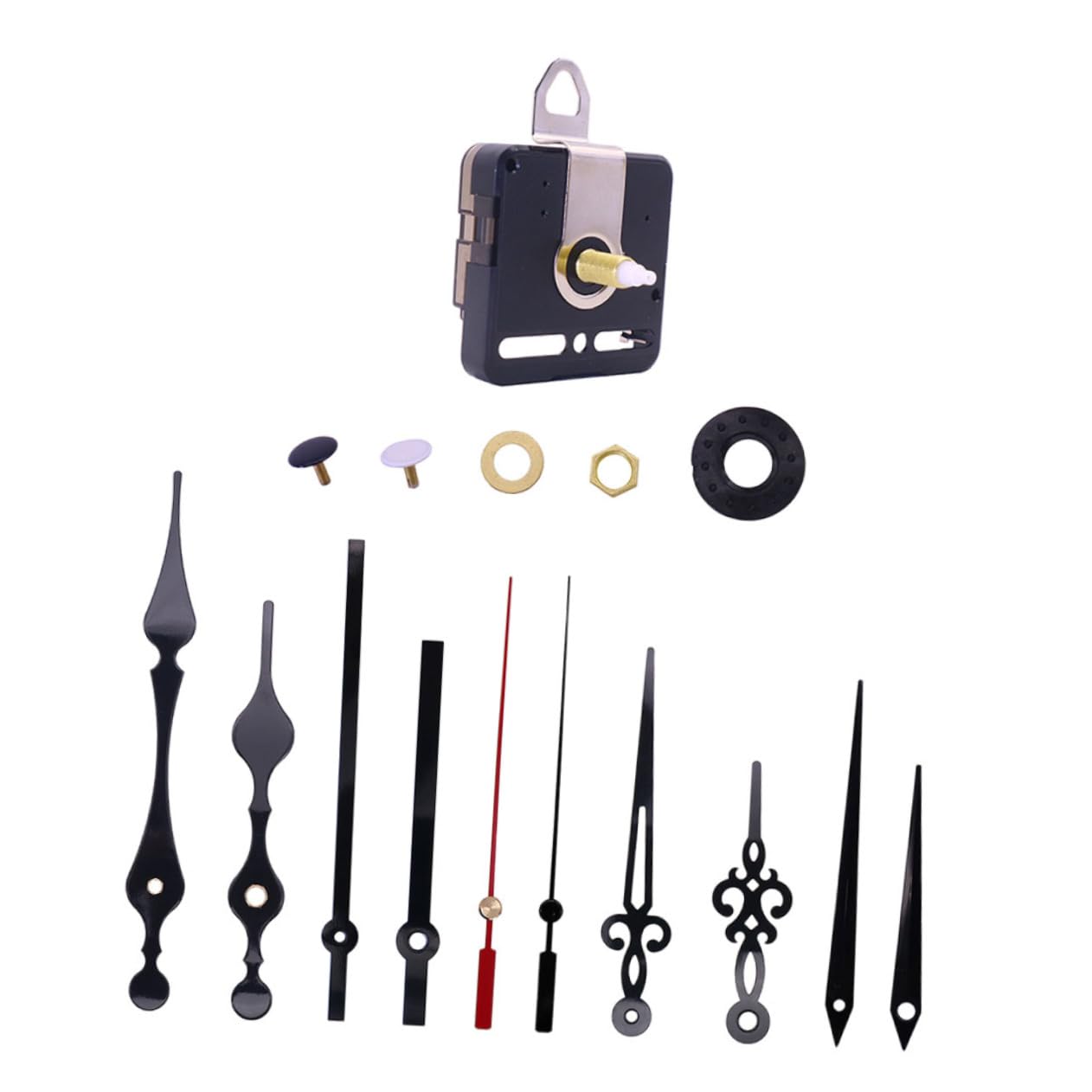 Housoutil 3 Sets Uhrzubehör Uhrwerk Kaminuhren Bunte Runde Wanduhr Welle Leise Wanduhr Große Uhr Mechanismus Uhrzeiger Retro Leise Uhr Wassertropfen Uhr Metall