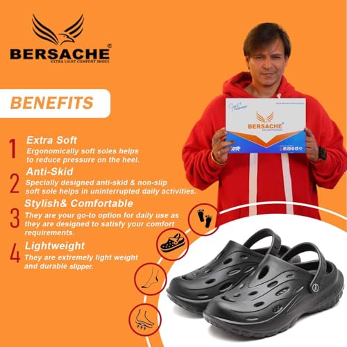 Image of BERSACHE Extra Soft Classic Casual with Back Strap Regular wear with Ultra Soft & Flexibility Technology Slipper for Men's & Boy's