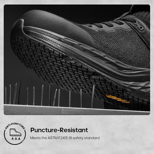 Image of NORTIV 8 Steel Toe Shoes for Men Slip Resistant Comfortable Work Shoes