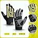 keynoyin Outdoor Cycling Gloves, Spring and Summer Non-Slip Long Finger Breathable Gloves - Yellow - XL
