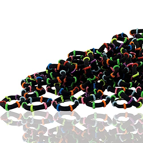 100Pcs Baby Hair Ties Cotton Hair Bands For Girls,Ponytail Holders Toddler Girls Hair Accessories (Black Bamboo Knot) #TOP1