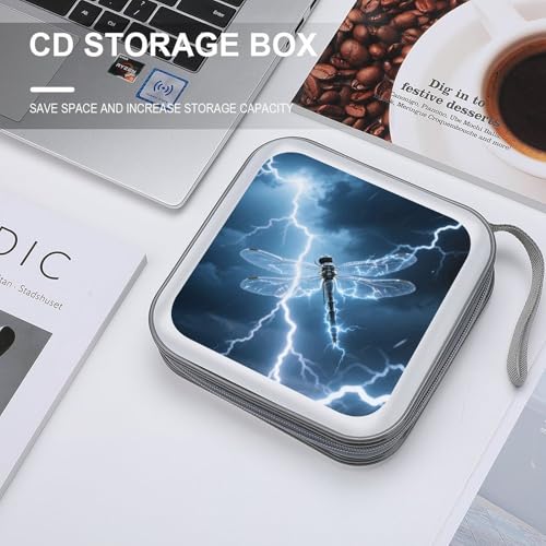 Funda para CD y DVD Lightning Dragonfly para ahorrar espacio y proteger discos rayados 5