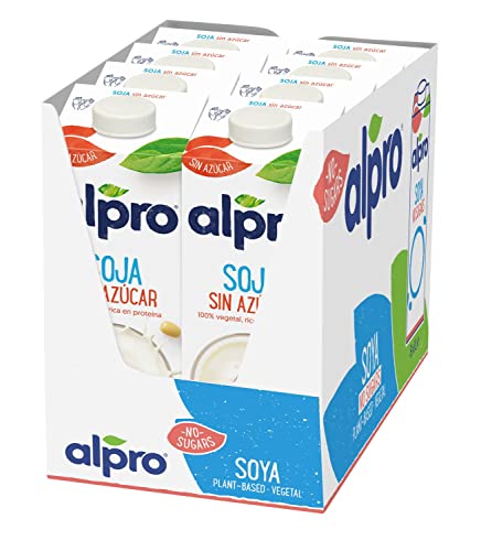 Alpro Bebida Vegetal de Soja sin Azúcar 8x1L