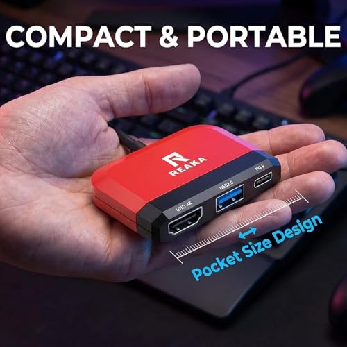 Image of RREAKA Switch 2 Dock, Portable TV Docking Station with 4K HDMI /USB 3.0 Port /PD 100W, Mini Gaming Dock for Switch 2 /1 /OLED 4K Video Output