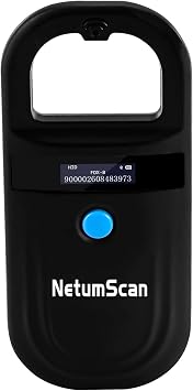 NetumScan Upgraded Pet Microchip Scanner Reader 256 Data Storage