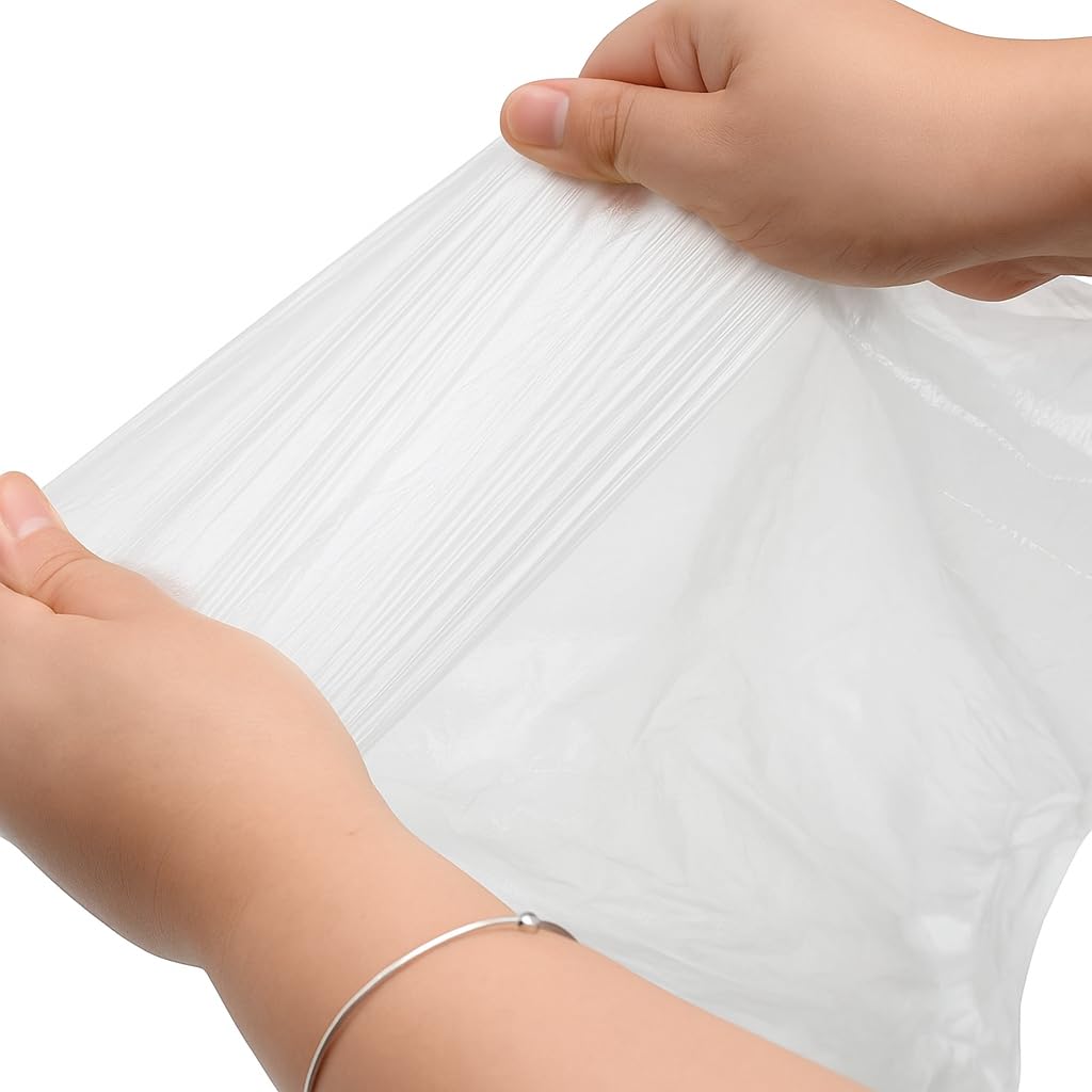 Bolsa de basura blanca 50 l | 100 bolsas de basura de 50 litros (2 rollos de 50 bolsas blancas) | Resistente (14 µ) e impermeable | Papeleras Oficinas – Cocina | Cierre de lazo para atar |