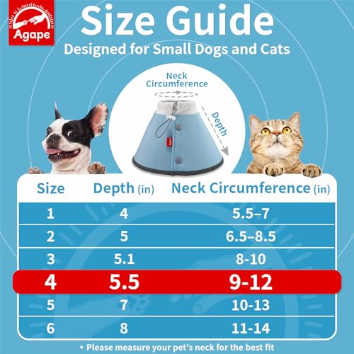Image of Agape Soft Dog Cone for Small Dogs & Cats, Recovery Collar to Stop Licking | Comfy E Collar Alternative for Puppies, Adjustable Cloth Cone After Surgery, Protective Neck Cone for Kittens, Washable