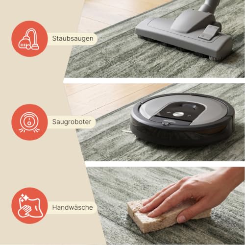 TAPISO Anti Rutsch Teppich Läufer rutschfest Brücke Meterware Modern Grün Meliert Streifen Design Flur Küche Wohnzimmer Diele 80 x 600 cm – Ansicht 3