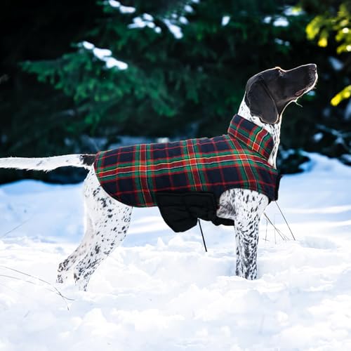 Image of Kuoser Warm Dog Coat, Waterproof Dog Jacket for Extra Large Dogs | Adjustable Durable XXXL Doggie Winter Coat Reversible Puppy Cold Weather Apparel for Large Breed, Royal Blue 3XL