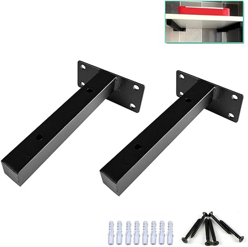 Miniatura 1 de Soporte de estante flotante oculto para montaje en pared, soportes ocultos para estanterías de hierro, muebles, cocina, oficina, estanterías,