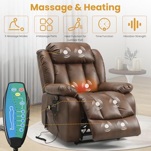 Image of Dual Motor Infinite Position Lay Flat Power Lift Recliner Chair for Elderly